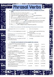 English Worksheet: Phrasal Verbs Set 2