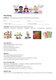 English Worksheet: Party Time!