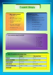 English Worksheet: present simple