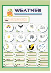 English Worksheet: WEATHER