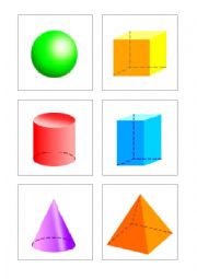English Worksheet: Geometric 3D Shapes