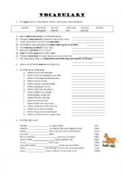 English Worksheet: Vocabulary