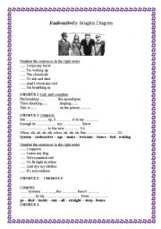 English Worksheet: Song Radioactive Imagine dragons