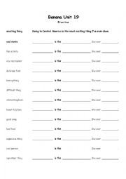 English Worksheet: present perfect and superlative