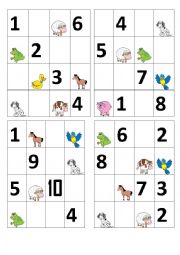 English Worksheet: Bingo game