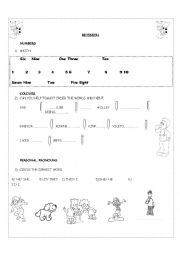 English Worksheet: Revision