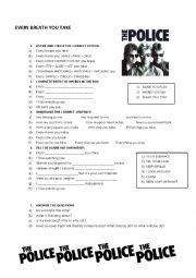 English Worksheet: Every breath you take