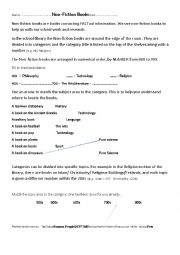 Exercise for ordering the non fiction secrion of the library