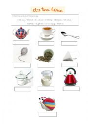 English Worksheet: Tea vocabulary