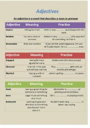 English Worksheet: Adjectives 