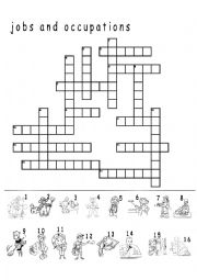 jobs and occupations crossword