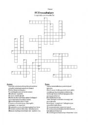 FCE vocabulary crossword