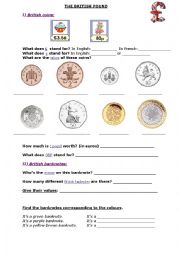 English Worksheet: British money