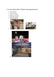 English Worksheet: movies cinemas films