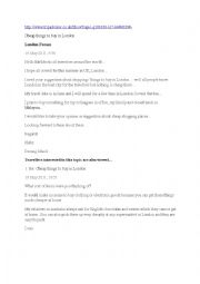 English Worksheet: shopping
