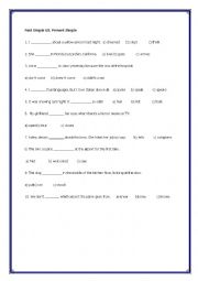 English Worksheet: simple past vs simple present 