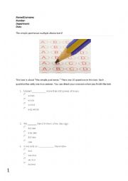 English Worksheet: simple past worksheet