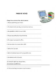 English Worksheet: Passive Voice