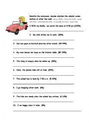 English Worksheet: adverbs of frequency