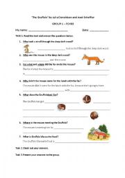 English Worksheet: Gruffalo