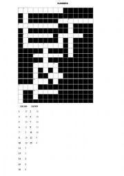 English Worksheet: CROSSWORDS NUMBERS