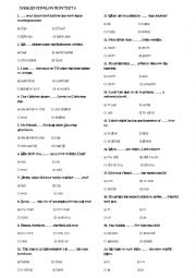 English Worksheet: ENGLISH EVALUATION TEST 3