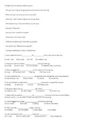 English Worksheet: Direct and indirect speech