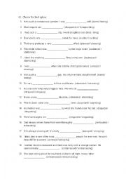 English Worksheet: Adjectives ed-ing endings