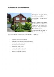 English Worksheet: Read the text and answer the questions