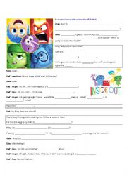 English Worksheet: Inside Out- Pixars movie