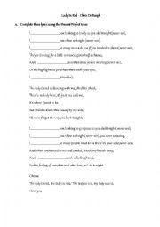 English Worksheet: The Lady in Red by Chris De Burgh