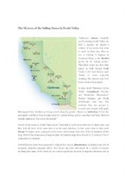 English Worksheet: The Mystery of sailing stones in Death Valley