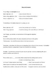 English Worksheet: Comparing