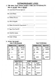 English Worksheet: WAS - WERE