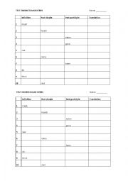 English Worksheet: Test on irregular verbs
