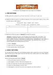 Jumanji Worksheet