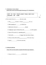 Vocab. Pre-Intermediate Worksheet 2