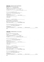 English Worksheet: KISS ME SONG FILL IN THE BLANKS