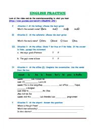 English Worksheet: Greetings