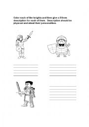 Describe the knights (writting exercise)