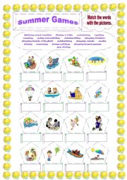 English Worksheet: Summer Games