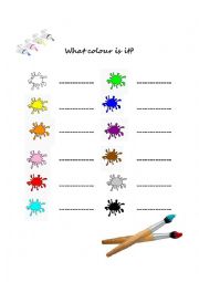 English Worksheet: What colour is it