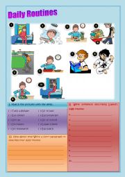 English Worksheet: Daily Routines