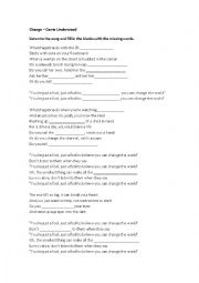 English Worksheet: Song to talk about  people in need. how people help and deal with this topic.