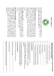 English Worksheet: 3rs Reduce, Recycle and Reuse