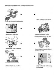 English Worksheet: Misbehaviours