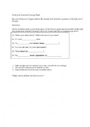 English Worksheet: Scavenger Hunt