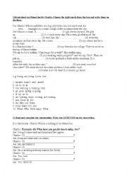 English Worksheet: PRESENT SIMPLE AND CONTINUOUS