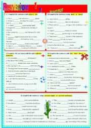 Grammar revision worksheet