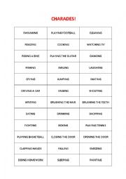 English Worksheet: charades